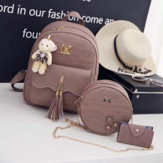 Set 3 balo gấu trắng về hàng