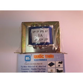 Biến áp nhiều ngõ ra 0v 3v 4.5v 6v 9v 12v 15v 1a