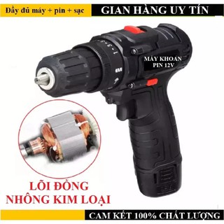 Máy khoan pin 12v 2 chế độ khoan