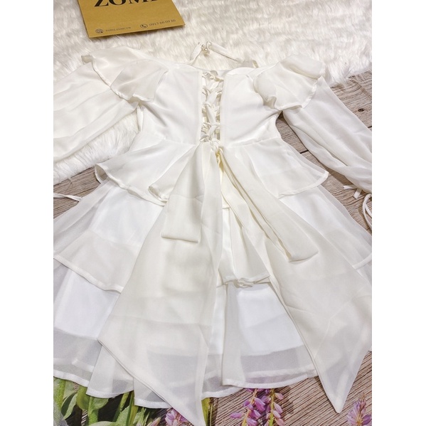 Váy Thiều Bảo Trâm xòe tầng tay bèo  hot trend đủ size | BigBuy360 - bigbuy360.vn