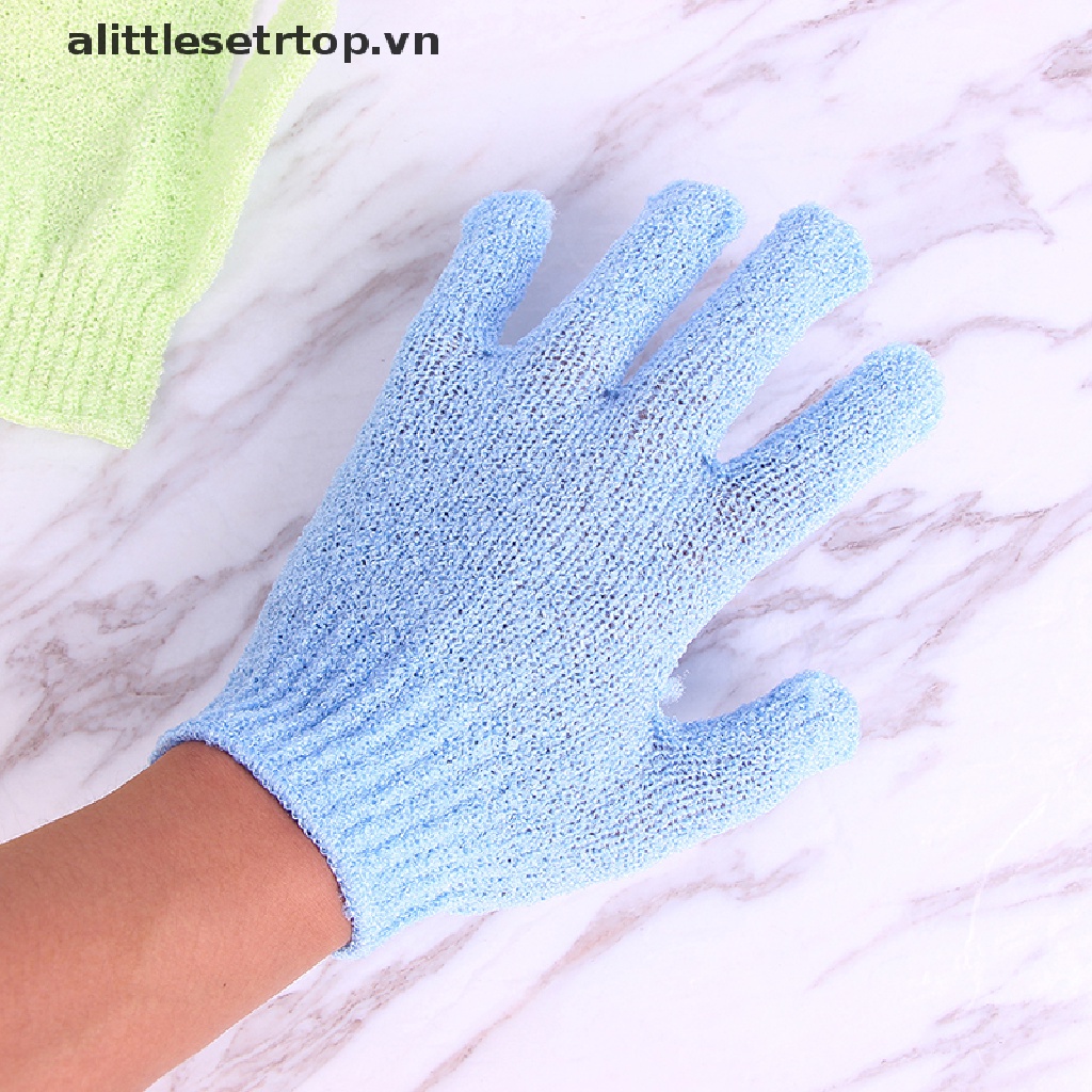 Găng Tay Tẩy Tế Bào Chết Bằng Xơ Mướp Hỗ Trợ Mát Xa Cơ Thể Khi Tắm
