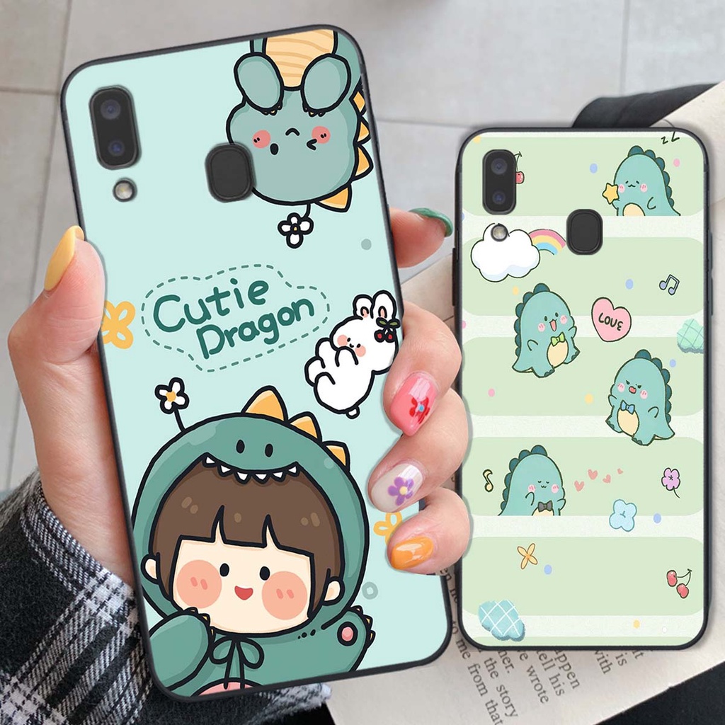Ốp Samsung A20 / A30 in hình khủng long Dino siêu dễ thương