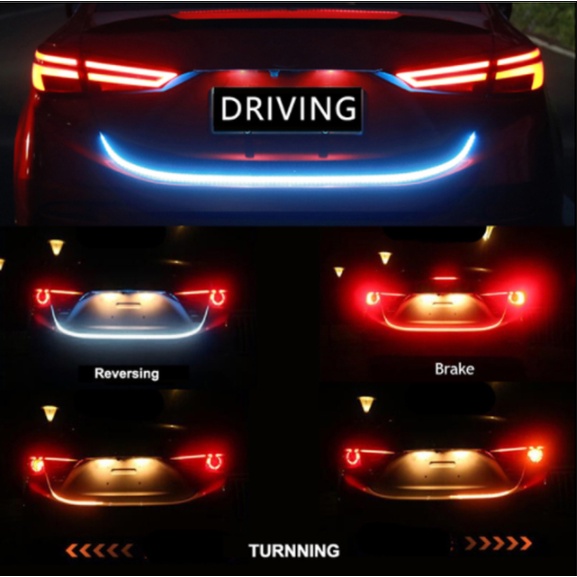 Dây Đèn LED Cảnh Báo 1.2M 1.5M 4- 12V Đa Năng Gắn Đuôi Xe Hơi