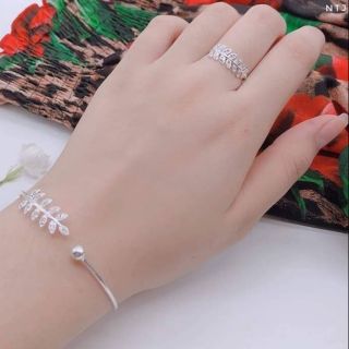 Vòng lá bạc ý nước rửa bạc