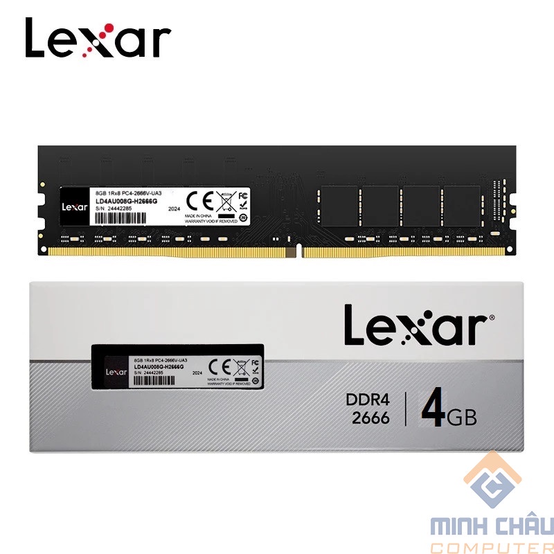 Bộ nhớ trong DDR4 LEXAR  4G/8G 2666 BH 36 tháng - hàng chính hãng