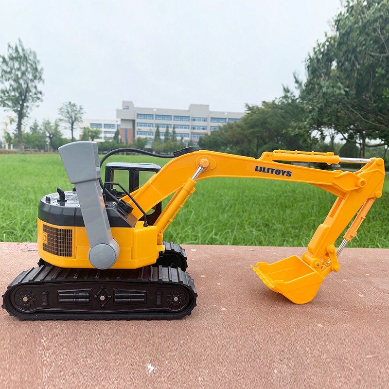 ☌Xe xây dựng mô hình máy xúc đồ chơi mô phỏng cơ khí lớn