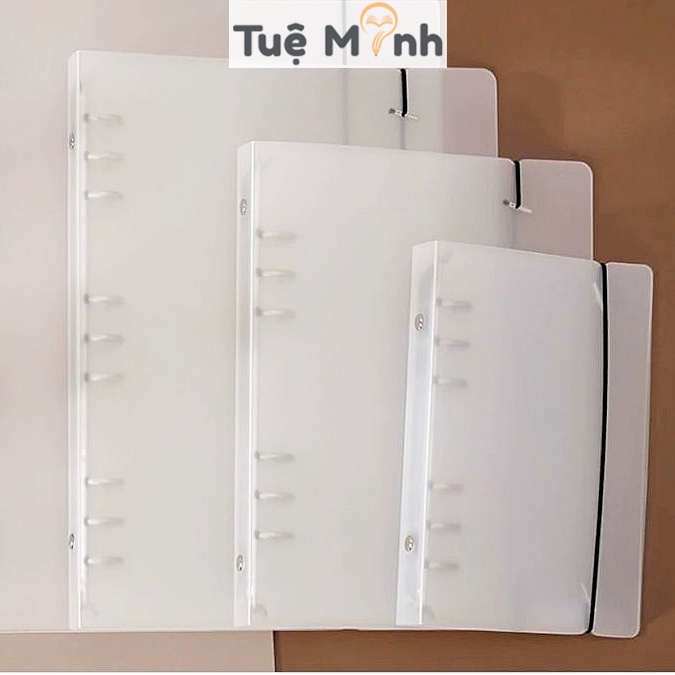 File bìa sổ còng sắt A5/ B5 dễ dàng thay giấy refill loại 6/9 chấu Tuệ Minh P06 chưa gồm giấy