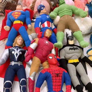 SIÊU ANH HÙNG BẰNG BÔNG MẶT NHỰA 50cm SPIDERMAN, BÁTMAN, CAPTAIN, IRONMAN, HULK, THOR, SUPERMAN