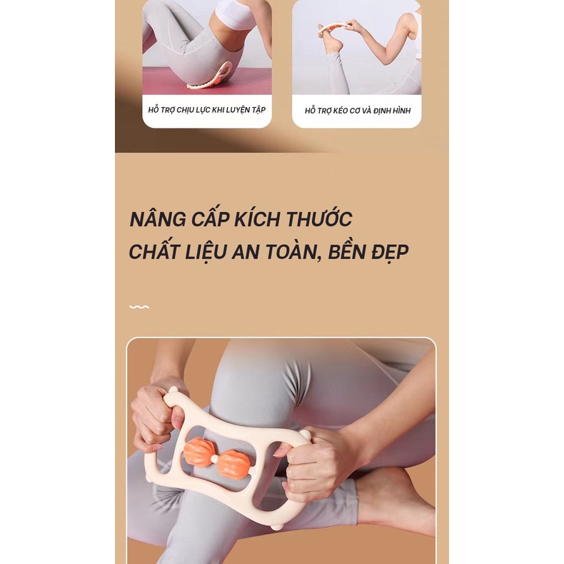 Vòng Tập Yoga Con Lăn Kéo Giãn Cơ Mở Rộng Vai, Thẳng Lưng Hiệu Quả