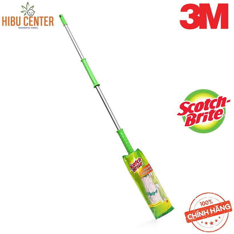 Cây Lau Nhà Trợ Lực Cao Cấp 3M Xa004498169 Scotch-Brite – Tay cầm nhẹ, Hỗ trợ vắt nước hiệu quả, Cước xanh tiện dụng