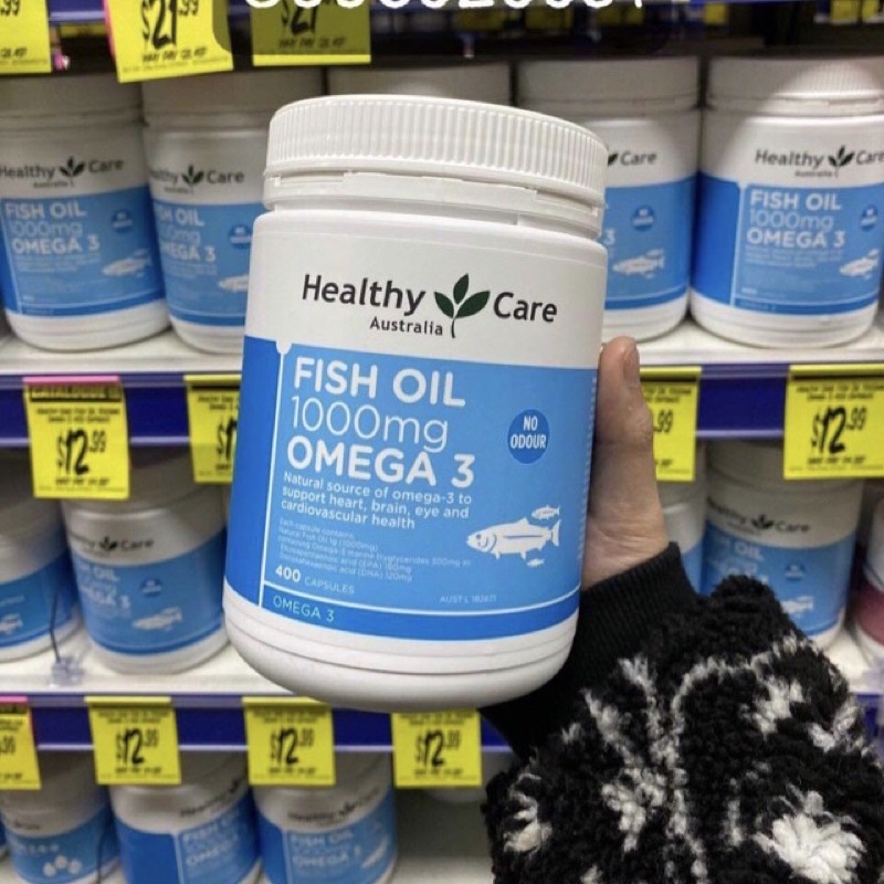 Dầu cá Fish Oil 1000mg Omega3 Healthy Care Úc 400v