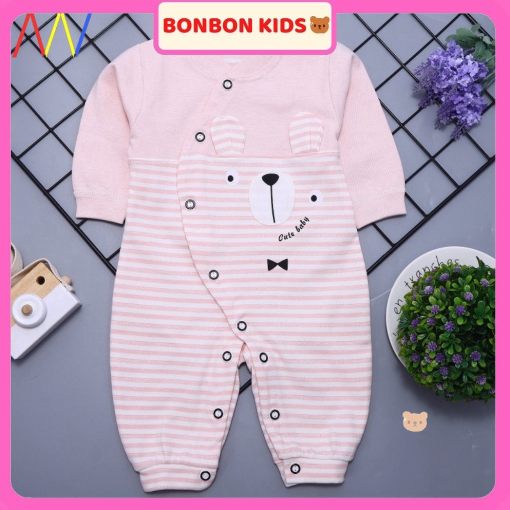 Bộ Quần Áo Nỉ BODY Quảng Châu Dài Tay Thu Đông, Mềm Mịn Loại 1 Cho Bé 5-11kg  BONBON KIDS