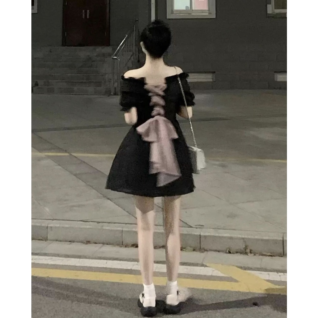 -  Quà tặng sinh nhật, bạn gái Đầm babydoll thắt nơ