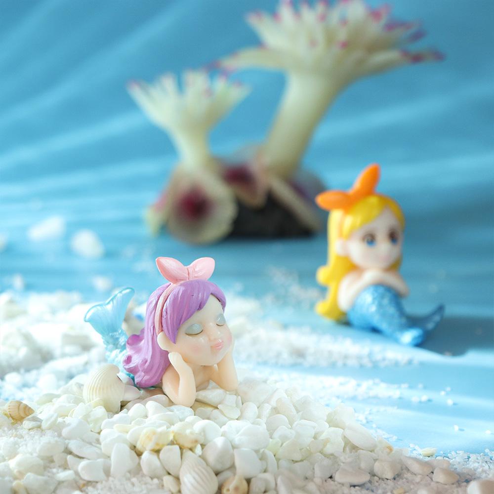 CONOPERY Đồ trang trí Nàng Tiên Cá Nhỏ Dùng Trang Trí Tiểu Cảnh DIY