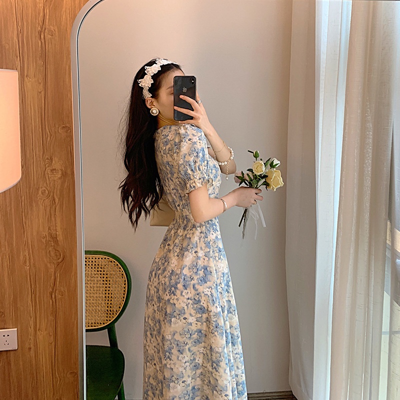 Đầm IELGY ôm dáng họa tiết hoa thiết kế thời trang dành cho nữ