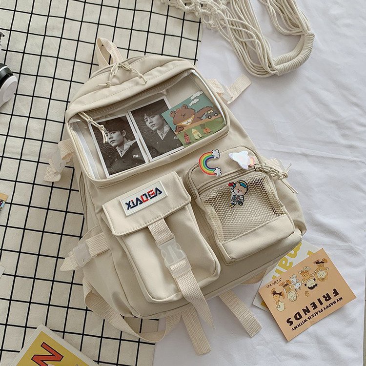 Balo Đi Học Mềm Trong Suốt Thiết Kế Sáng Tạo Đáng Yêu Cho Nữ Kiểu Hàn Quốc