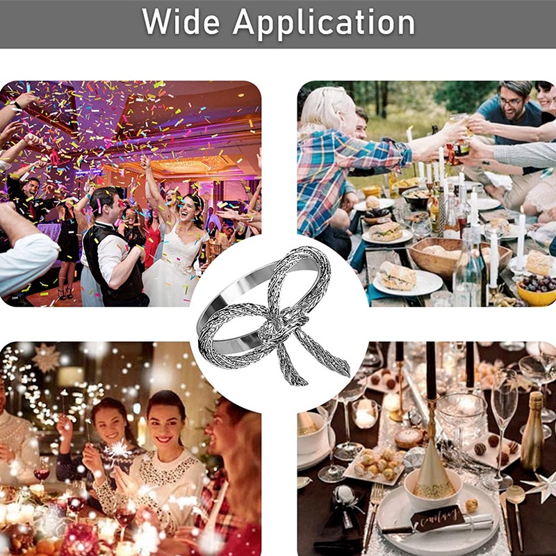 Vòng Nhẫn Giữ Khăn Ăn / Khăn Ăn Bằng Kim Loại Hình Bướm Sáng Tạo Trang Trí Tiệc Cưới / Nhà