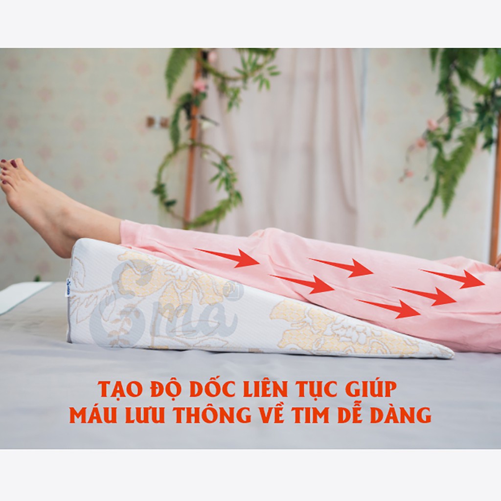 Gối chống suy giãn tĩnh mạch Ema - Giảm sưng, phù nề, chuột rút ban đêm, đau chân do suy giãn tĩnh mạch