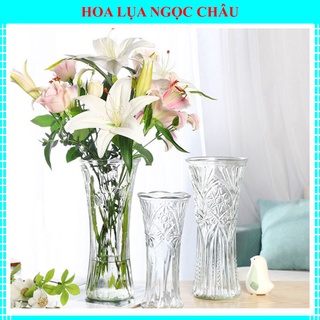 Bình cắm hoa - Bình thủy tinh cắm hoa 28cm cao cấp trang trí đơn giản, sang trọng B022