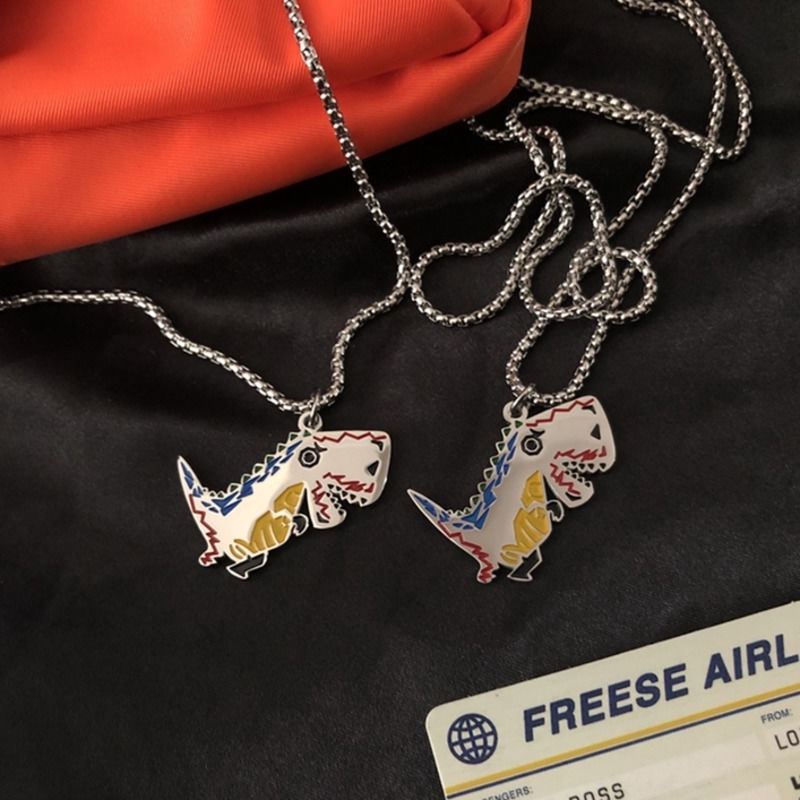 Vòng cổ mặt hình khủng long phong cách hiphop cá tính