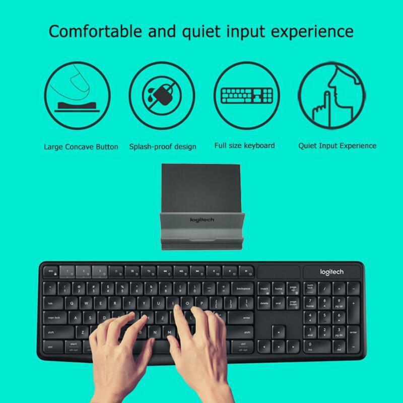 Bàn phím không dây Bluetooth hai chế độ kết nối Logitech K375S 104 phím 2.4GHz có USB nhận tín hiệu