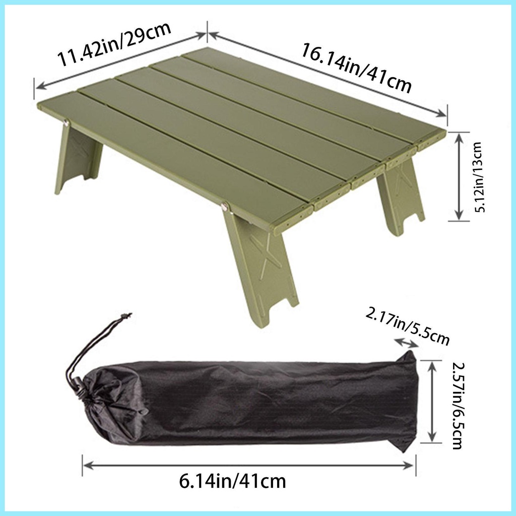 Bàn Xếp Mini Bằng Hợp Kim Nhôm Tiện Dụng Mang Theo Du Lịch Cắm Trại