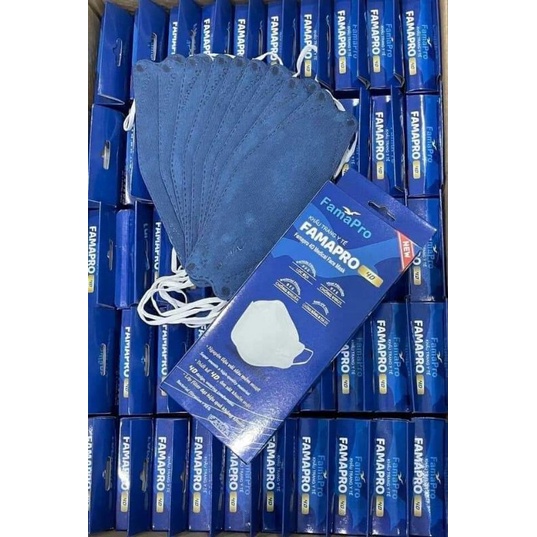 [4D, KF94 Famapro Mix Màu Thùng 500 cái] Khẩu Trang Y Tế Famapro KF94 Hộp Mix Màu - Hàng Chính Hãng