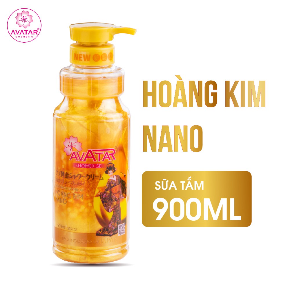 [Mã FMCG8 - 8% đơn 250K] Sữa tắm hoàng kim nano avatar 900ml loại bỏ hắc tố cho làn da sáng đều màu và sáng tự tin hơn