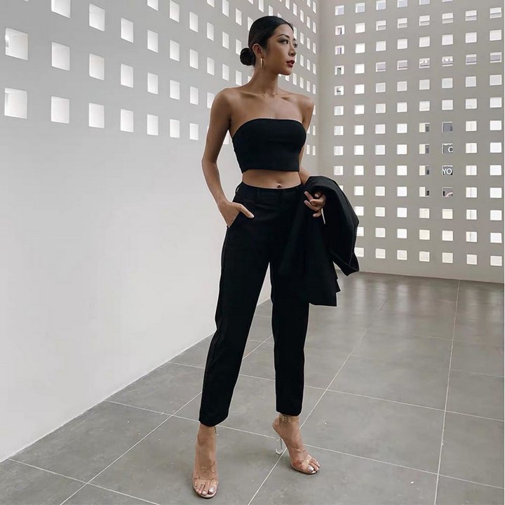 Áo quây ôm ngực croptop nữ , không đệm chất liệu thun tăm cao cấp thiết kế TK FASHION - AQK1