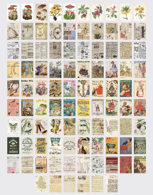 Tập 100 tờ giấy dùng để trang trí sổ, planner, album, penpal 🌿