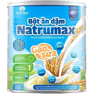 Bột ăn dặm Natrumax Gạo Sữa cho bé loại 200g