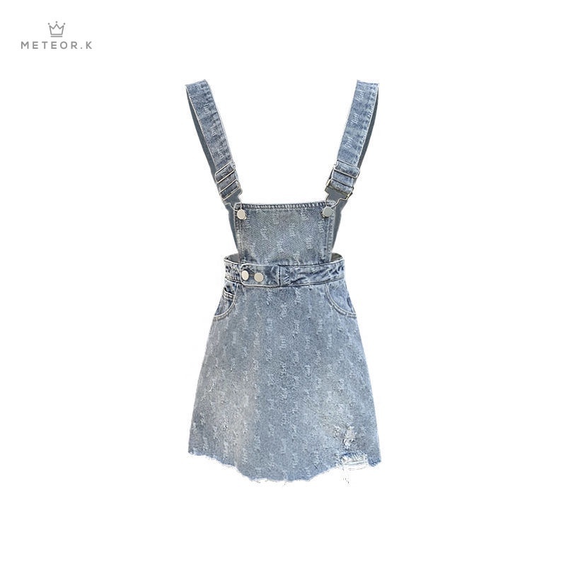 Đầm yếm denim thời trang nữ Hàn Quốc trẻ trung