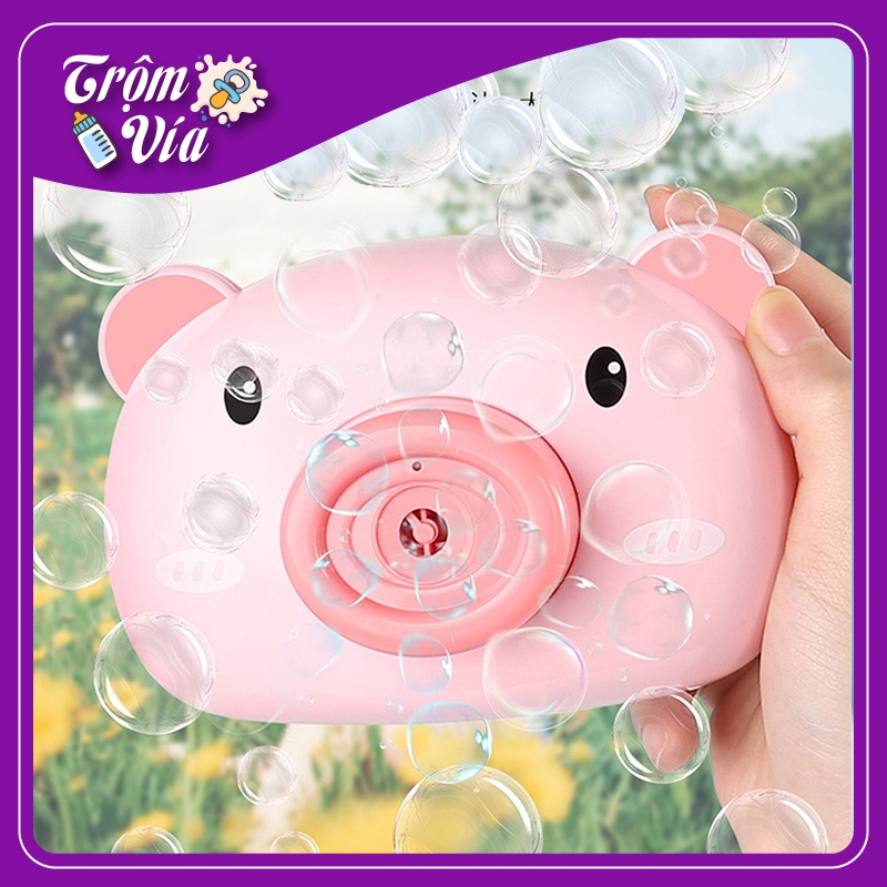 Đồ Chơi Cho Bé, Máy Ảnh Bắn Bong Bóng Hình Heo Ngộ Nghĩnh.