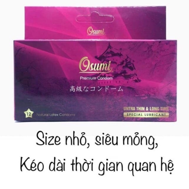 Bao cao su Osumi Nhật siêu mỏng kéo dài thời gian quan hệ