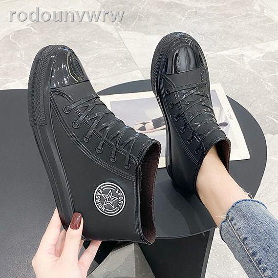 ❇✶₪Mới mùa xuân và thu giày đi mưa không thấm nước thấp trên người lớn làm việc thời trang tinh tế Martin đông cộng với