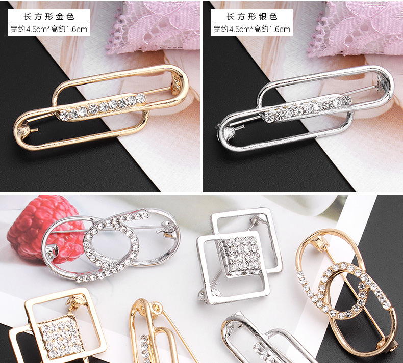 Ghim Cài Áo Hình Kim Băng Mạ Màu Độc Đáo