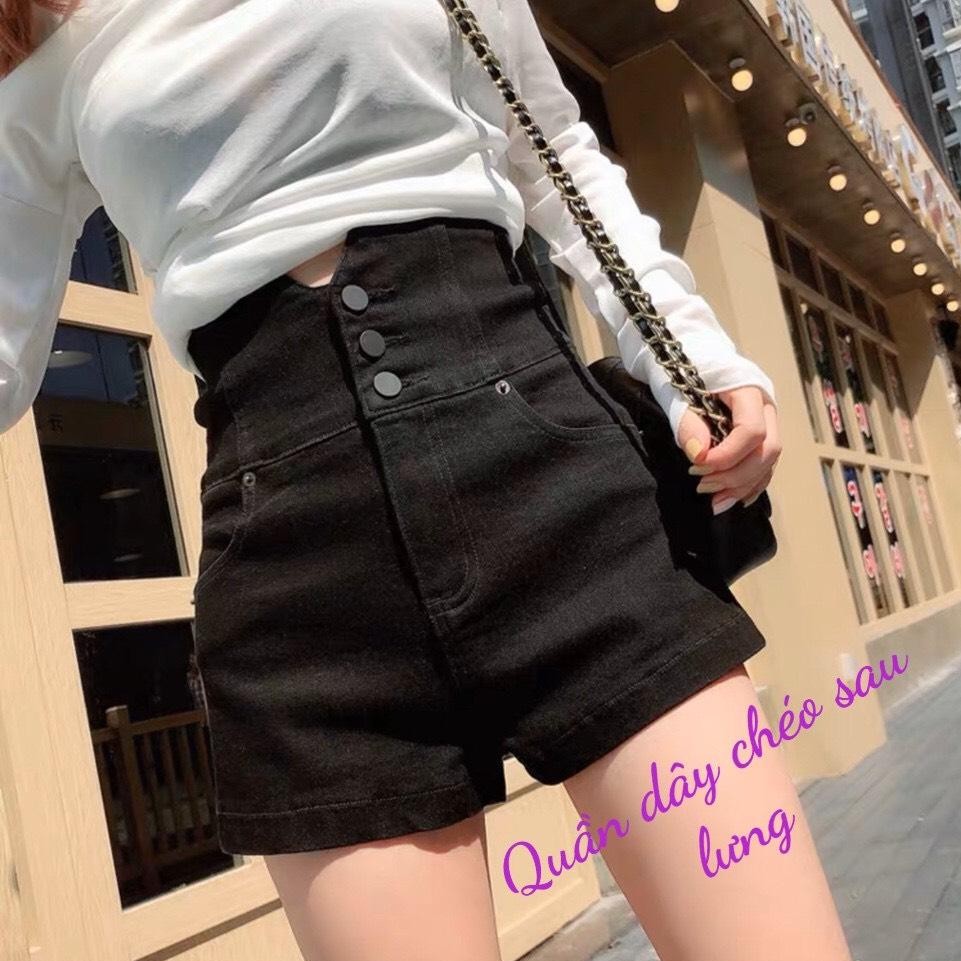 Quần Short Nữ Lưng Cao Phối Dây Chéo Lưng Thời Trang Nhiều Size Siêu Hót