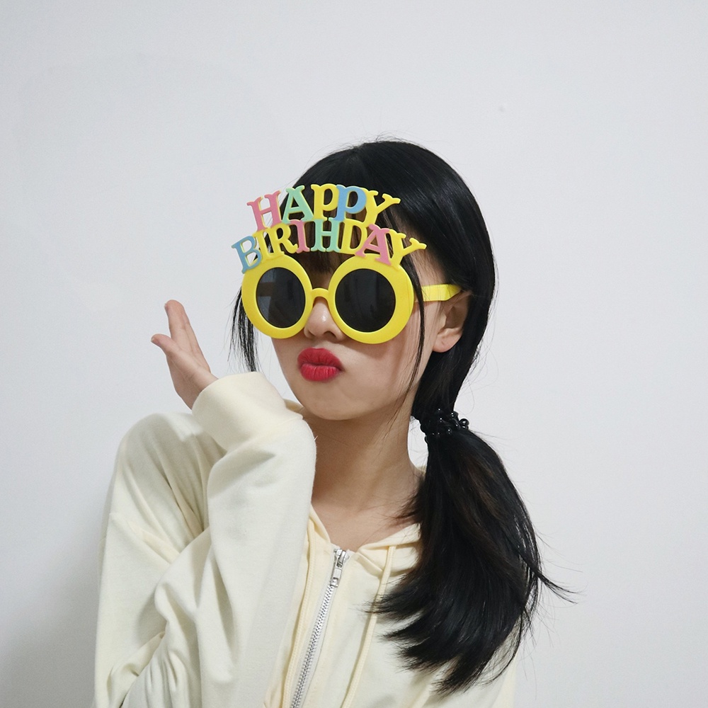Kính Mát Hình Chữ Happy Birthday Cho Tiệc Sinh Nhật
