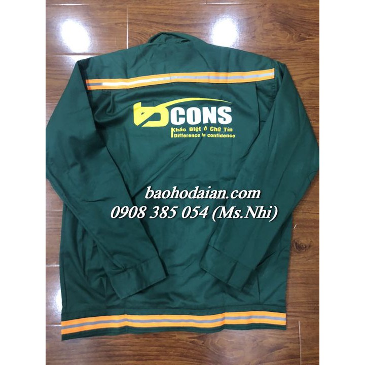 Áo lẻ đồng phục công ty Bcons, chất liệu vải kaki 65/35- Hình thật