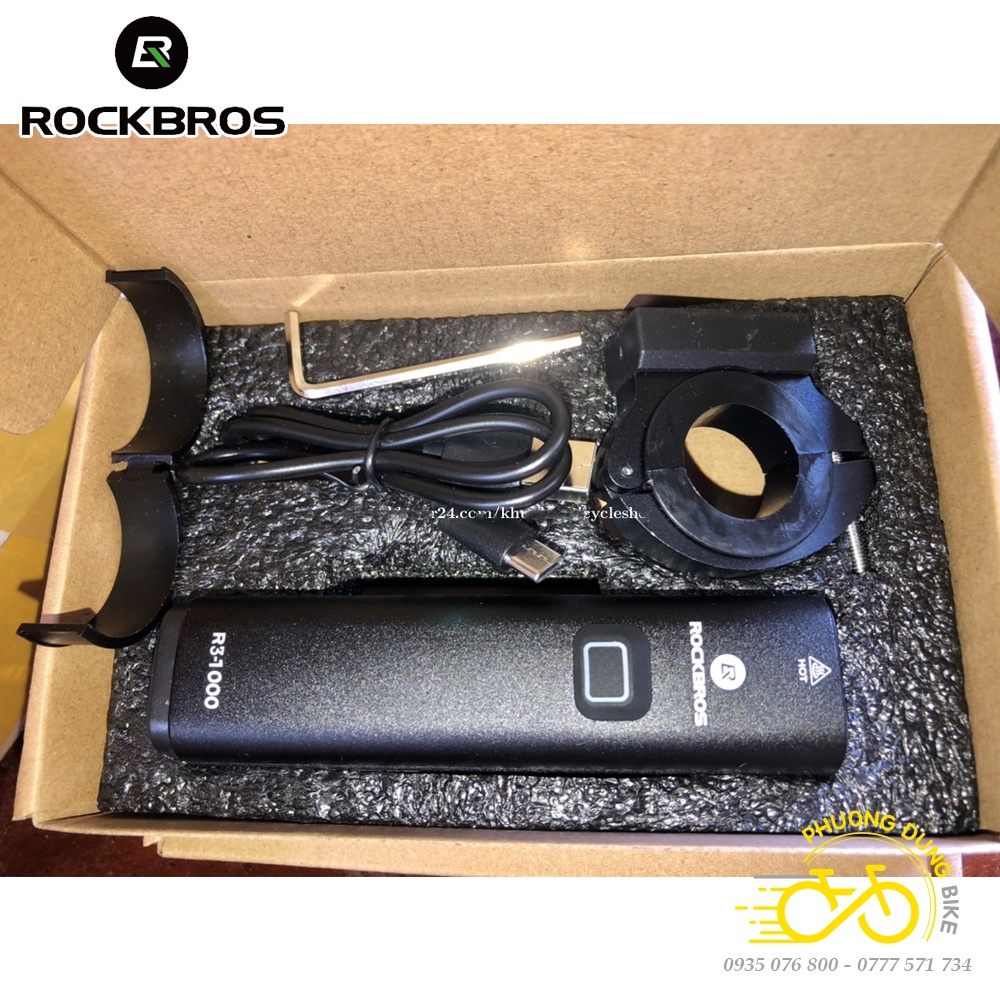 Đèn xe đạp - Đèn pha xe đạp ROCKBROS R3 1000LM