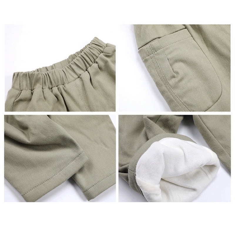Quần Kaki Lót Bông Mềm Mịn Cho Bé