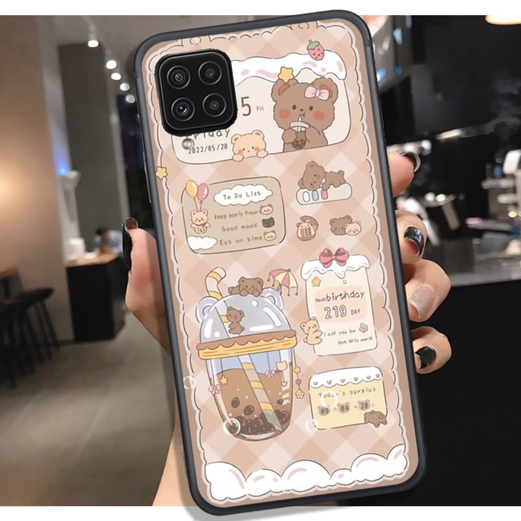 Ốp Lưng SamSung A12 5G - A22 4G - A22 5G - M32 - M33 -  53 , In Hình Gấu Socola Đẹp và Đáng Yêu.