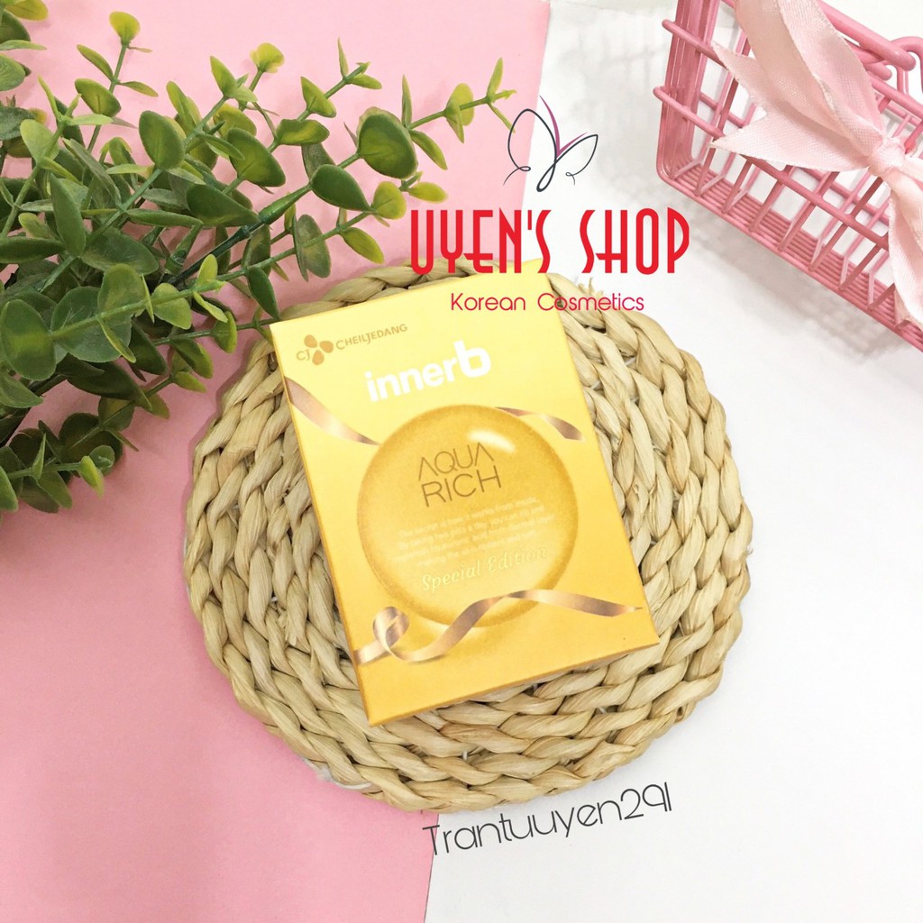 Viên Uống Cấp Nước 💝FREESHIP💝 Viên Uống Cấp Ẩm - Chống Lão Hóa - Căng Bóng Da - CJ Innerb Aqua Rich Doubleup SP37 | Thế Giới Skin Care