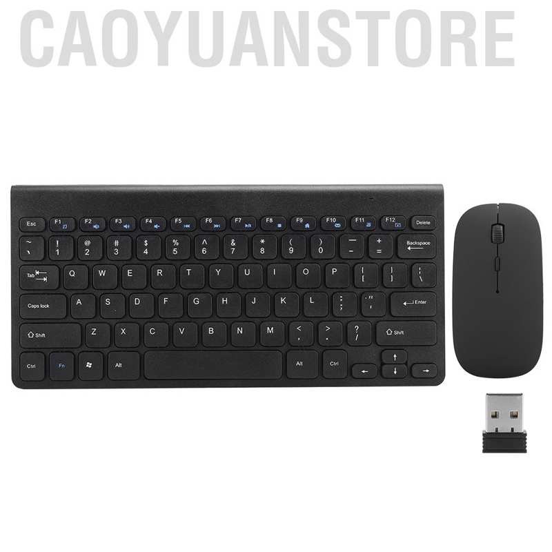 Caoyuanstore Wireless Keyboard Mouse Set Combo Black USB Receiver for Laptop Desktop Computer