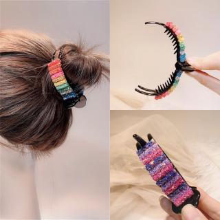 New Girly Rainbow Large Hairpin Sweet and Cute Side Clip Hair Ornament