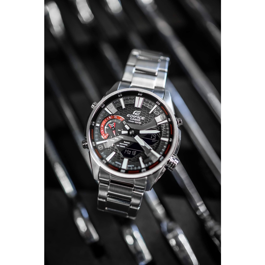 Đồng Hồ Nam Dây Thép Casio Edifice ECB-S100D-1ADF Chính Hãng - ECB-S100D-1A