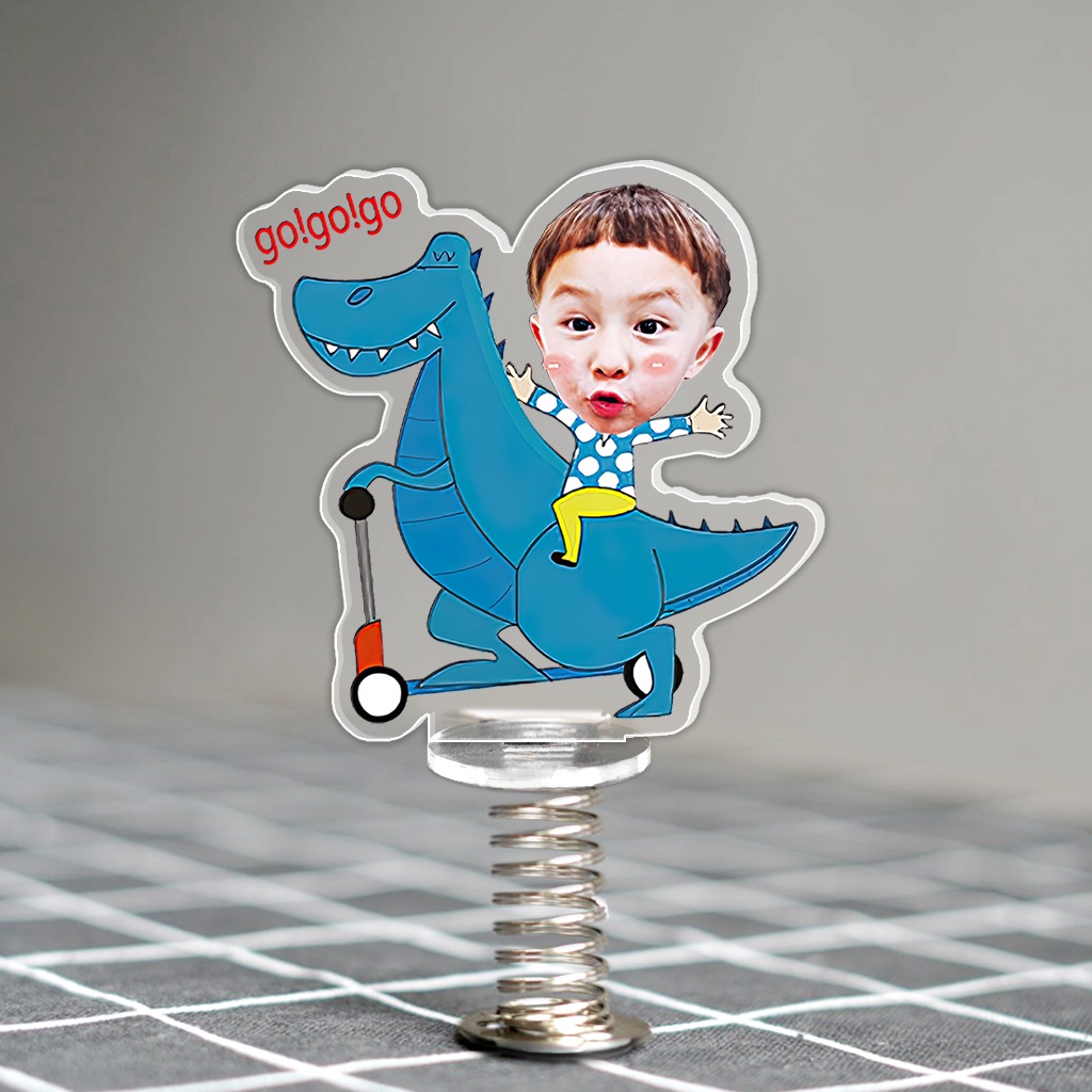 Standee lò xo lắc lư đáng yêu trong suốt đế dính trang trí in theo yêu cầu chibi