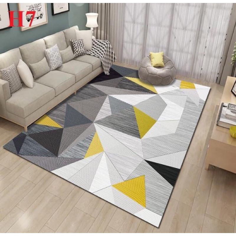 Thảm trải sàn - Thảm lì bali in họa tiết 5D cao cấp trang trí phòng khách phòng ngủ