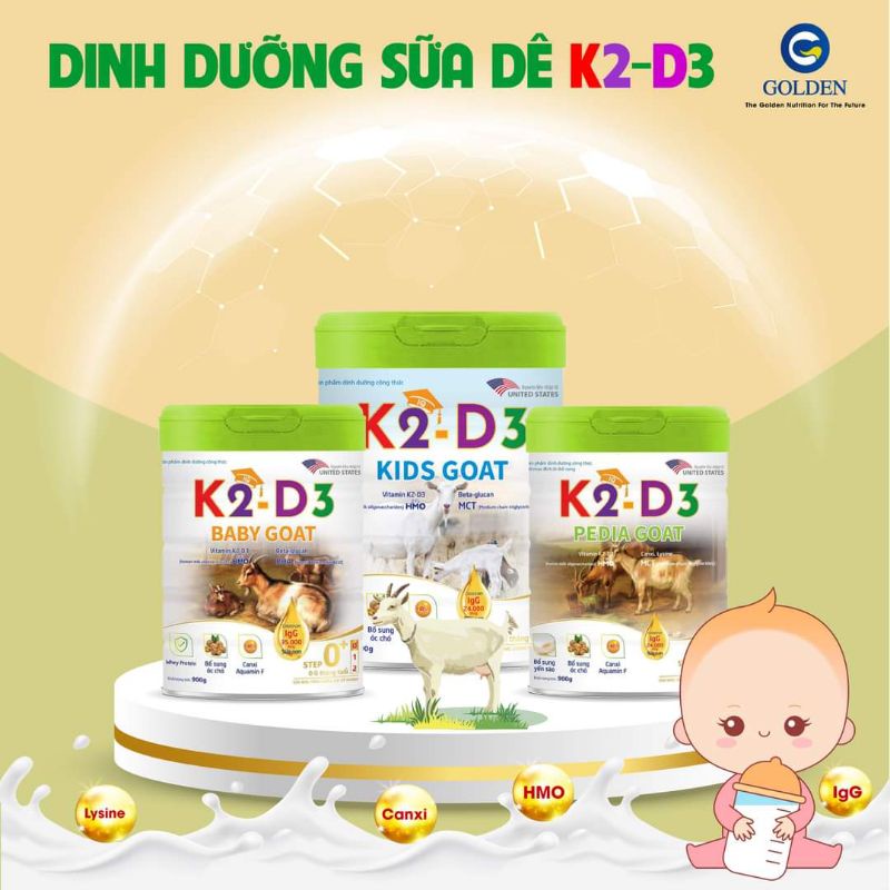 Dinh dưỡng sữa dê K2 -D3 dành cho trẻ 1 -10 tuổi