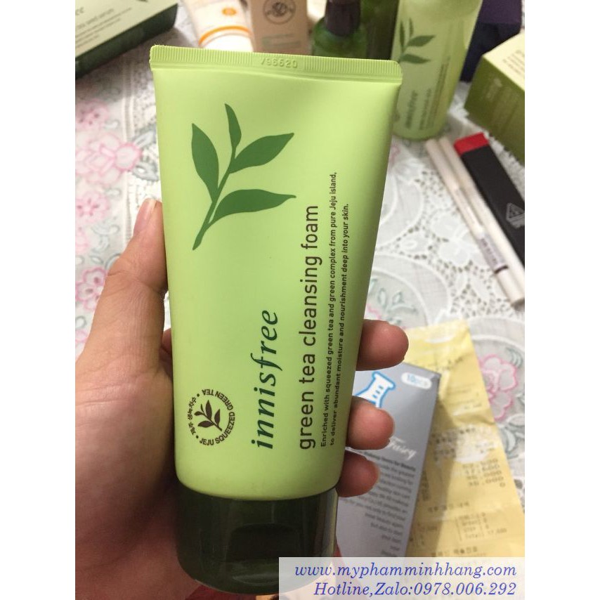 SỮA RỬA MẶT INNISFREE GREEN TEA PURE CLEANSING FOAM